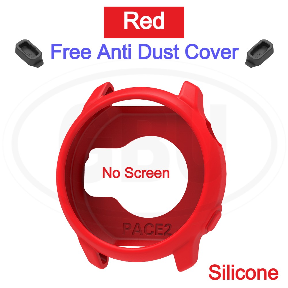 Coros Pace 2 Full Cover Case with Tempered Glass Protector  / Silicone Half Cover Protector Case - No Screen