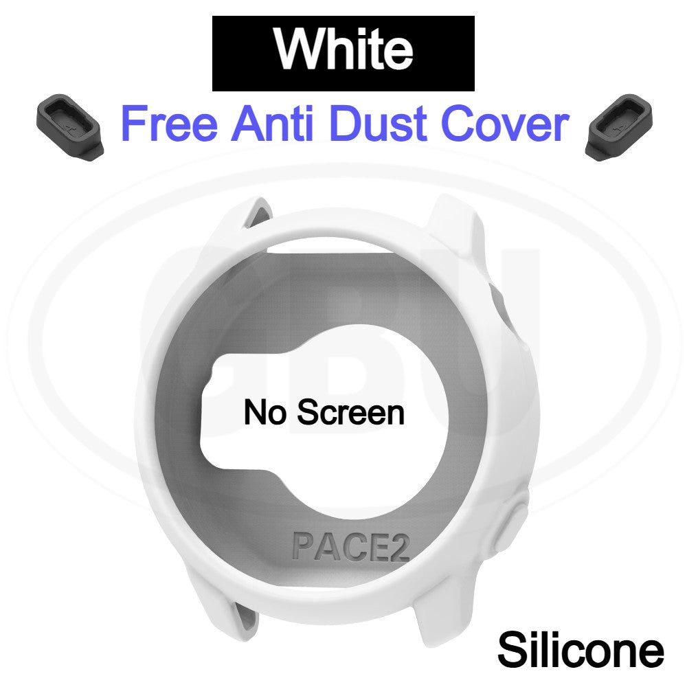 Coros Pace 2 Full Cover Case with Tempered Glass Protector  / Silicone Half Cover Protector Case - No Screen