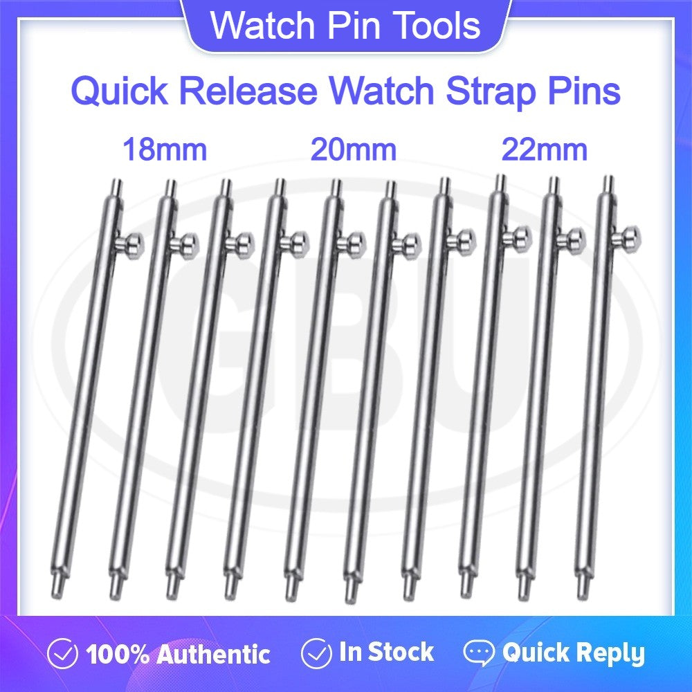 Watch Pin Stainless Steel Push Pin / Quick Release Spring Pin / Watch Pins - 18mm / 20mm / 22mm