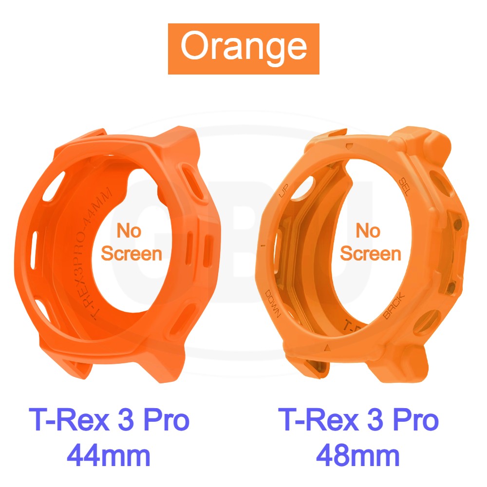 Amazfit T-Rex 3 Pro 44mm / T-Rex 3 Pro 48mm Sarung Full Built-in Tempered Glass / Sarung Half Silikon - No Screen