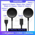 Samsung Galaxy Watch Ultra / Watch 8 / Watch 7 / Watch 6 / Watch 5 / Watch 4 / Active 2 Smart Watch Magnetic USB Charger Charging Cable
