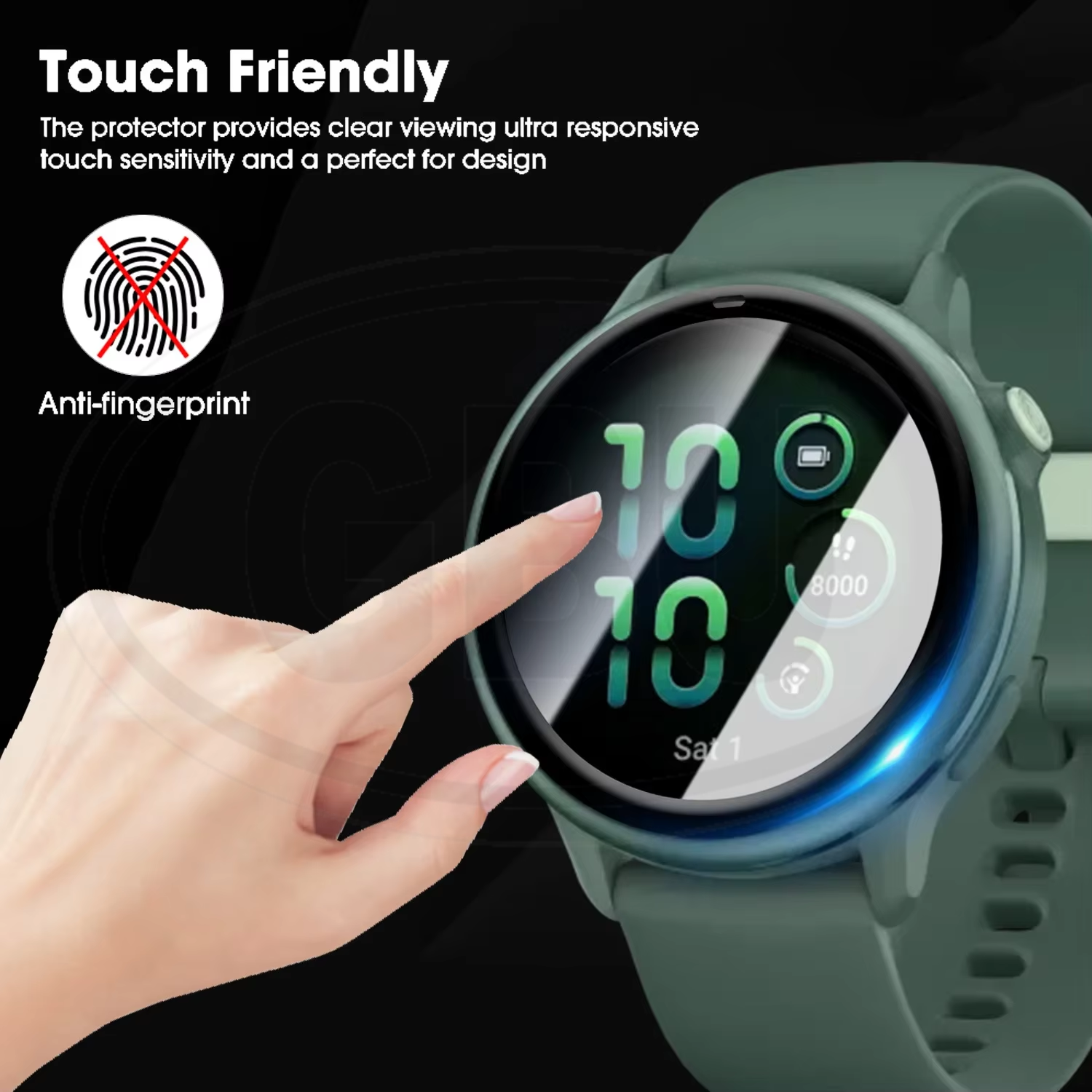 < 2pcs > Garmin Vivoactive 6 3D Full Cover Screen Protector - Full Screen