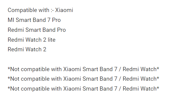 Compatible with Xiaomi Smart Band 7 Pro / Redmi Smart Band Pro USB Magnetic Charger Dock Cradle Cable (NOT ORIGINAL)