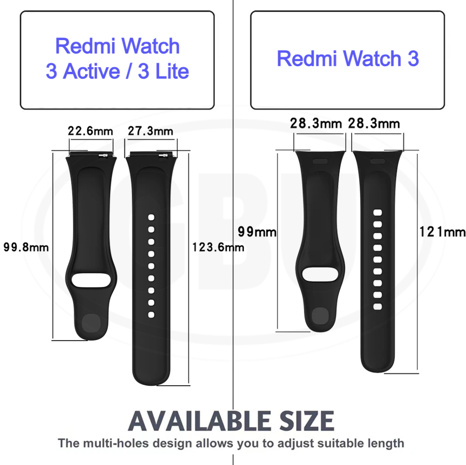 Xiaomi Redmi Watch 3 Active /  Redmi Watch 3 Smart Watch Soft Silicone Replacement Strap Band