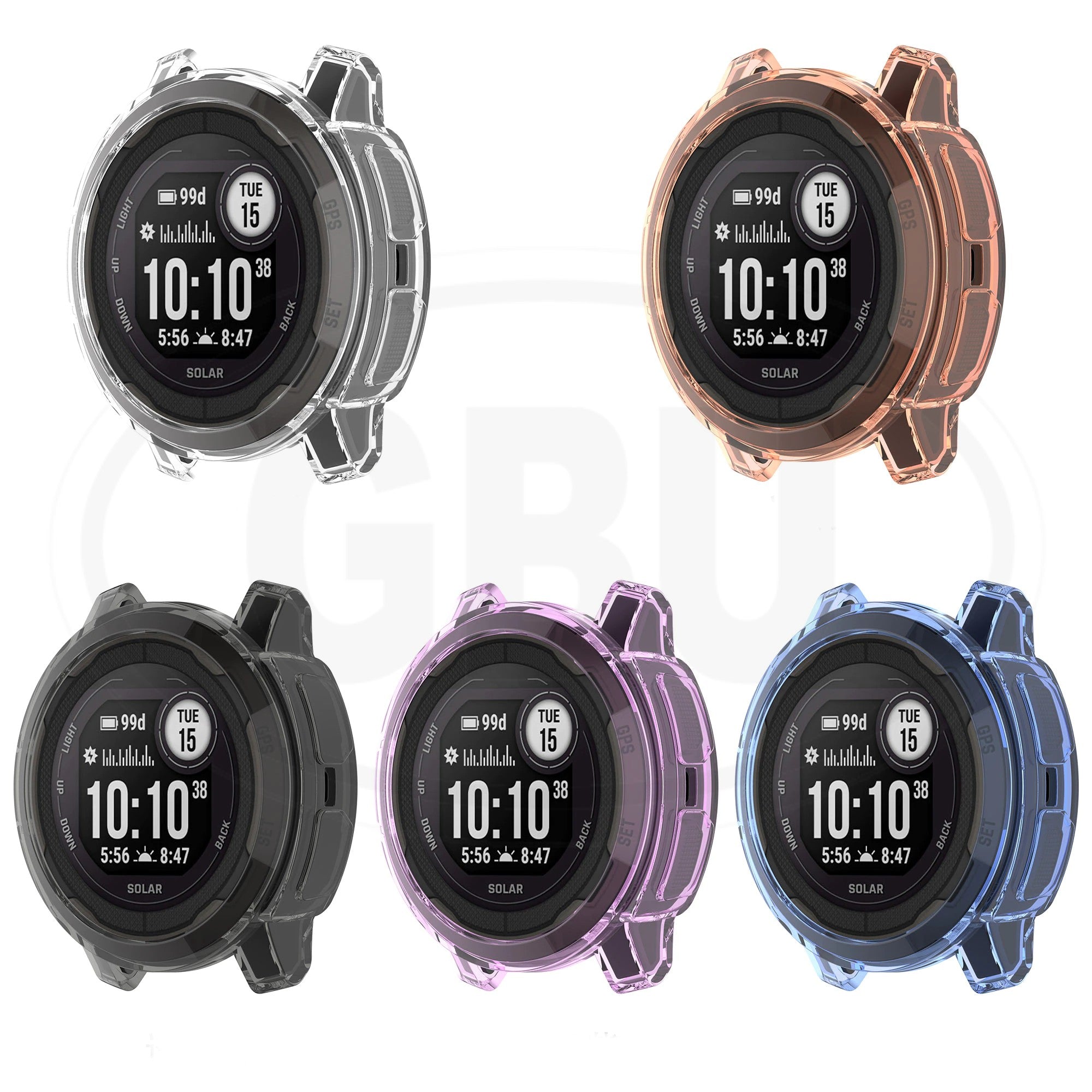 Garmin Instinct 2 Solar / 2S Solar / 2 Solar Tactical TPU Half Cover Protector Case - No Screen