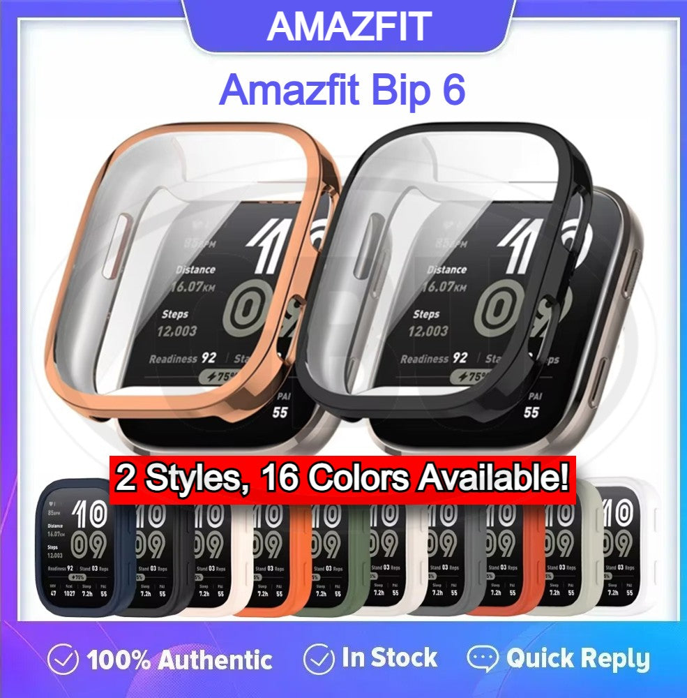 Amazfit Bip 6 Sarung Full TPU Built-in Screen Protector Cover / Sarung Half Silikon - No Screen