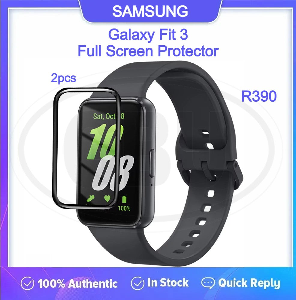 [2pcs] Samsung Galaxy Fit 3 / Fit3 / SM-R390 / R390 3D Full Cover Screen Protector - Full Screen