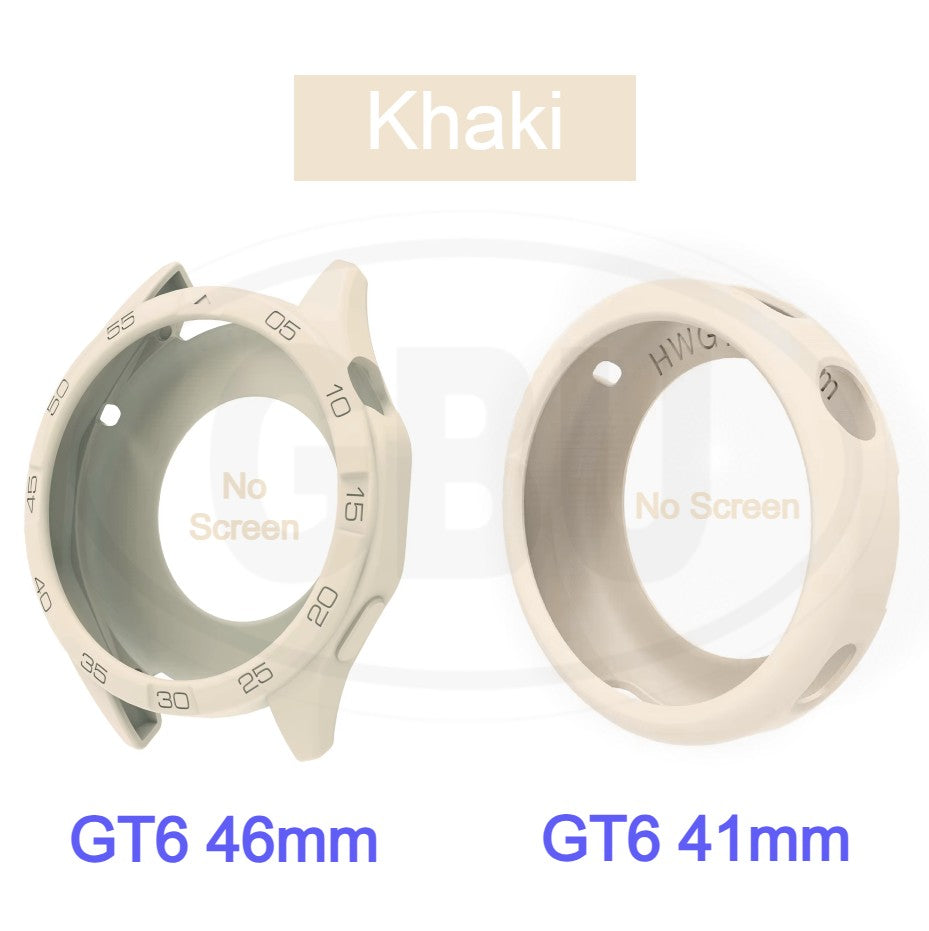 Huawei GT6 46mm / GT6 41mm Sarung Full TPU Built-in Screen Protector Cover / Sarung Half Silikon - No Screen