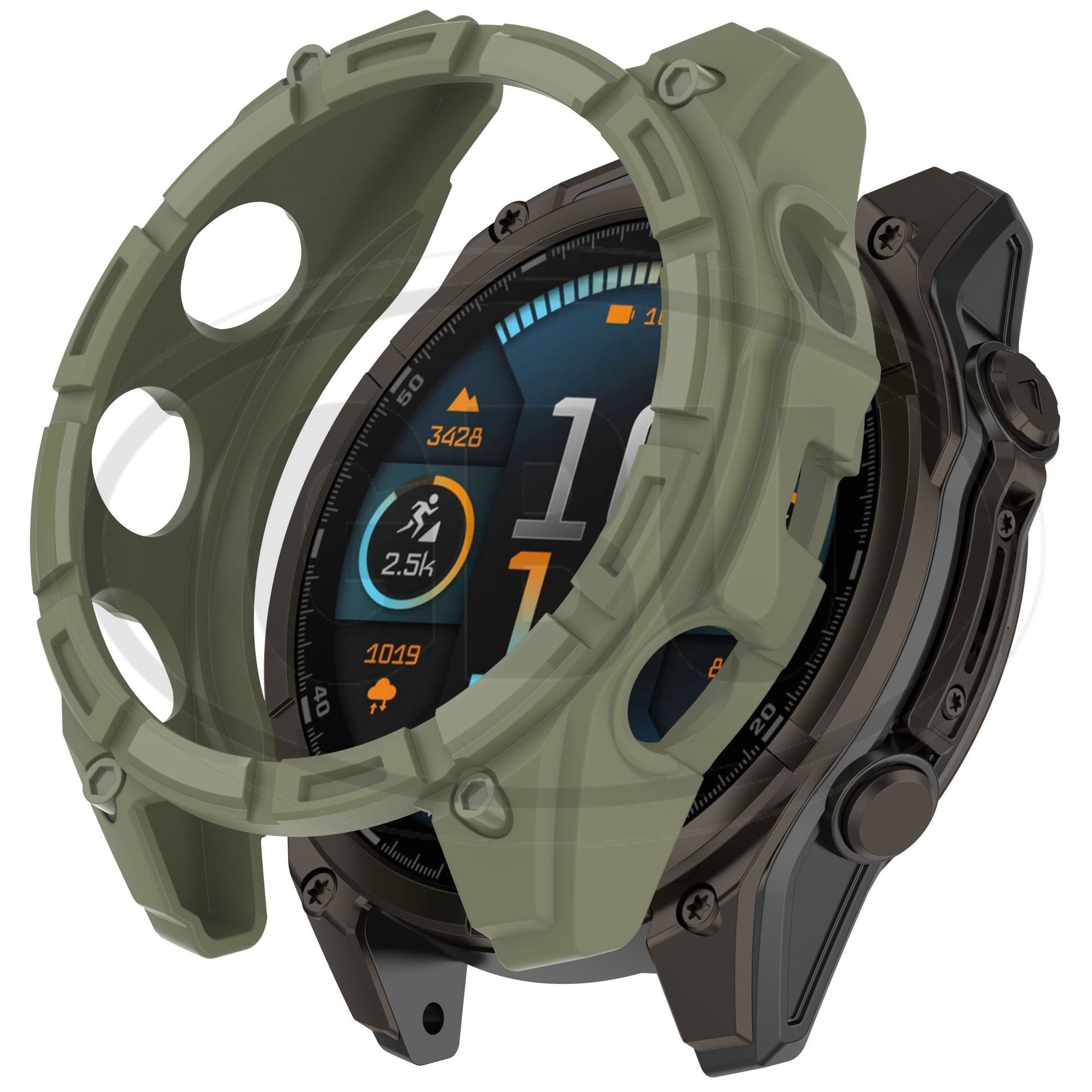Garmin Fenix E / Fenix 8 Amoled / Fenix 8 Solar / Fenix 8 PU Half Cover Protector Case - No Screen  Anti Dust Cover