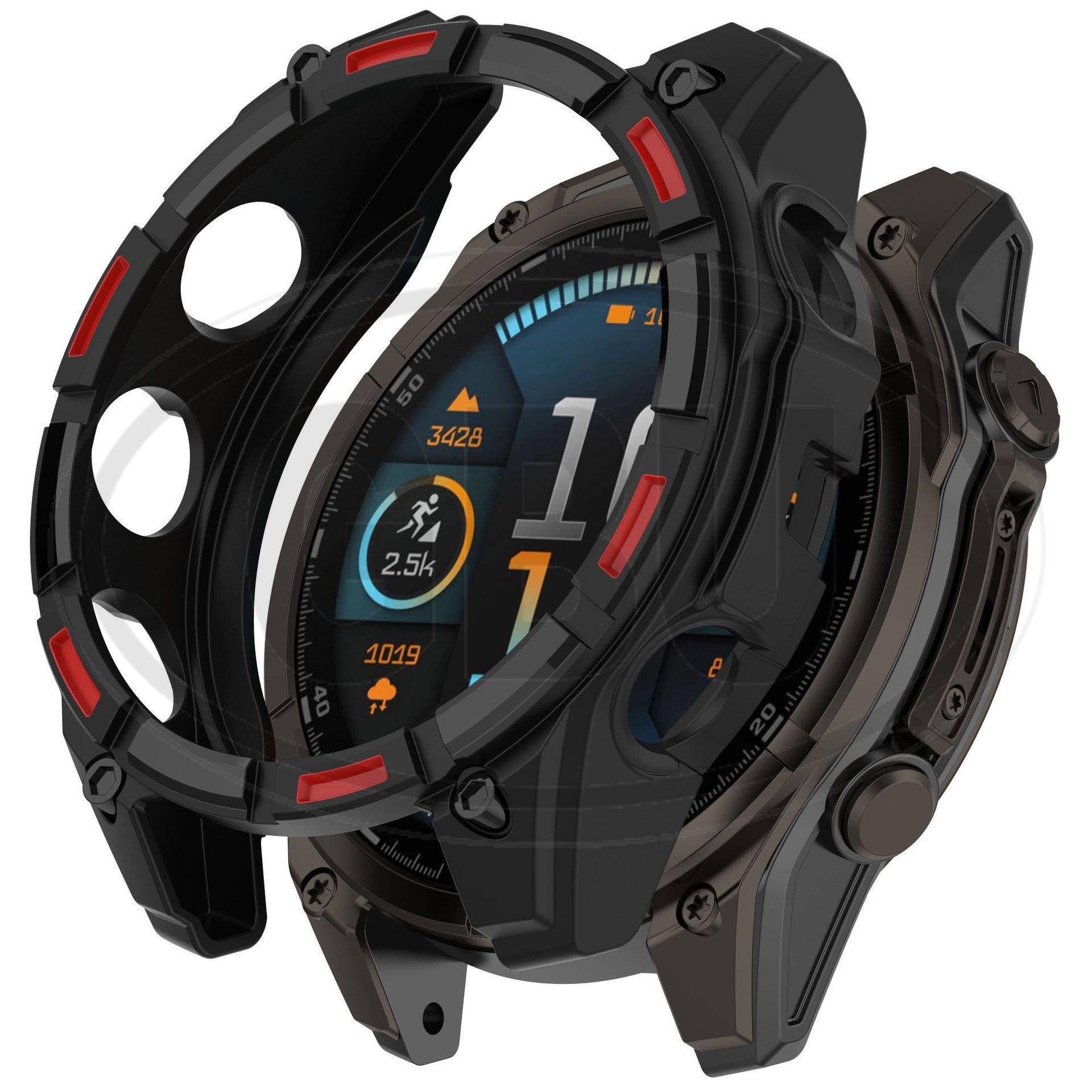Garmin Fenix E / Fenix 8 Amoled / Fenix 8 Solar / Fenix 8 PU Half Cover Protector Case - No Screen  Anti Dust Cover