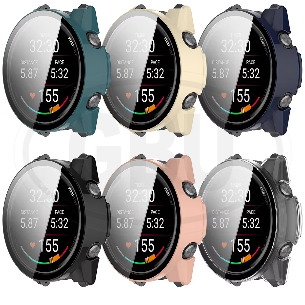 Garmin Forerunner 170 / Forerunner 70 / FR170 / FR70 Sarung Full Built-in Tempered Glass Cover  PERCUMA Anti-Dust Cover