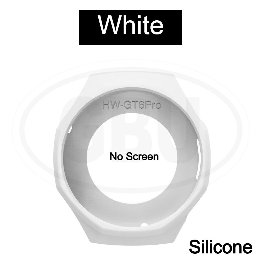 Huawei GT6 Pro 46mm Sarung Full Built-in Tempered Glass Cover / Sarung Half Silikon - No Screen