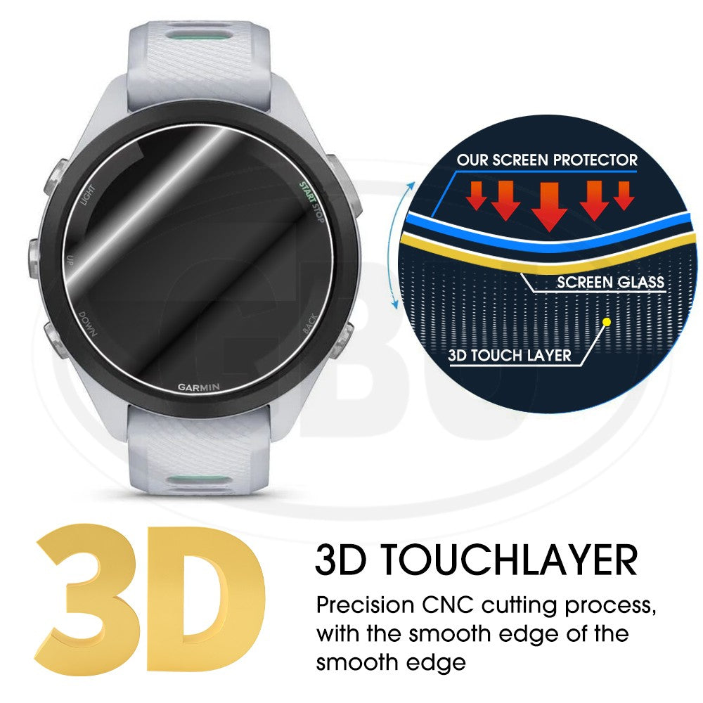 [2pcs] Garmin Forerunner 265 / Forerunner 265s / FR265 / FR265s 3D Full Cover Screen Protector - Full Screen