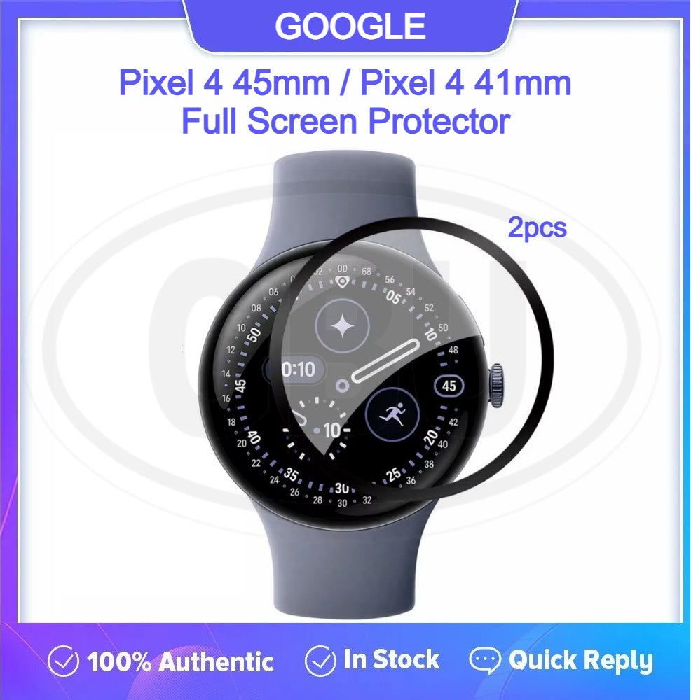 [2pcs] Google Pixel Watch 4 45mm / Google Pixel Watch 4 41mm 3D Full Cover Screen Protector - Full Screen