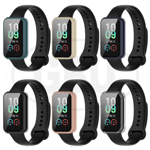 Compatible with Amazfit Band 7 Sarung Full Built-in Tempered Glass Cover (NOT ORIGINAL)