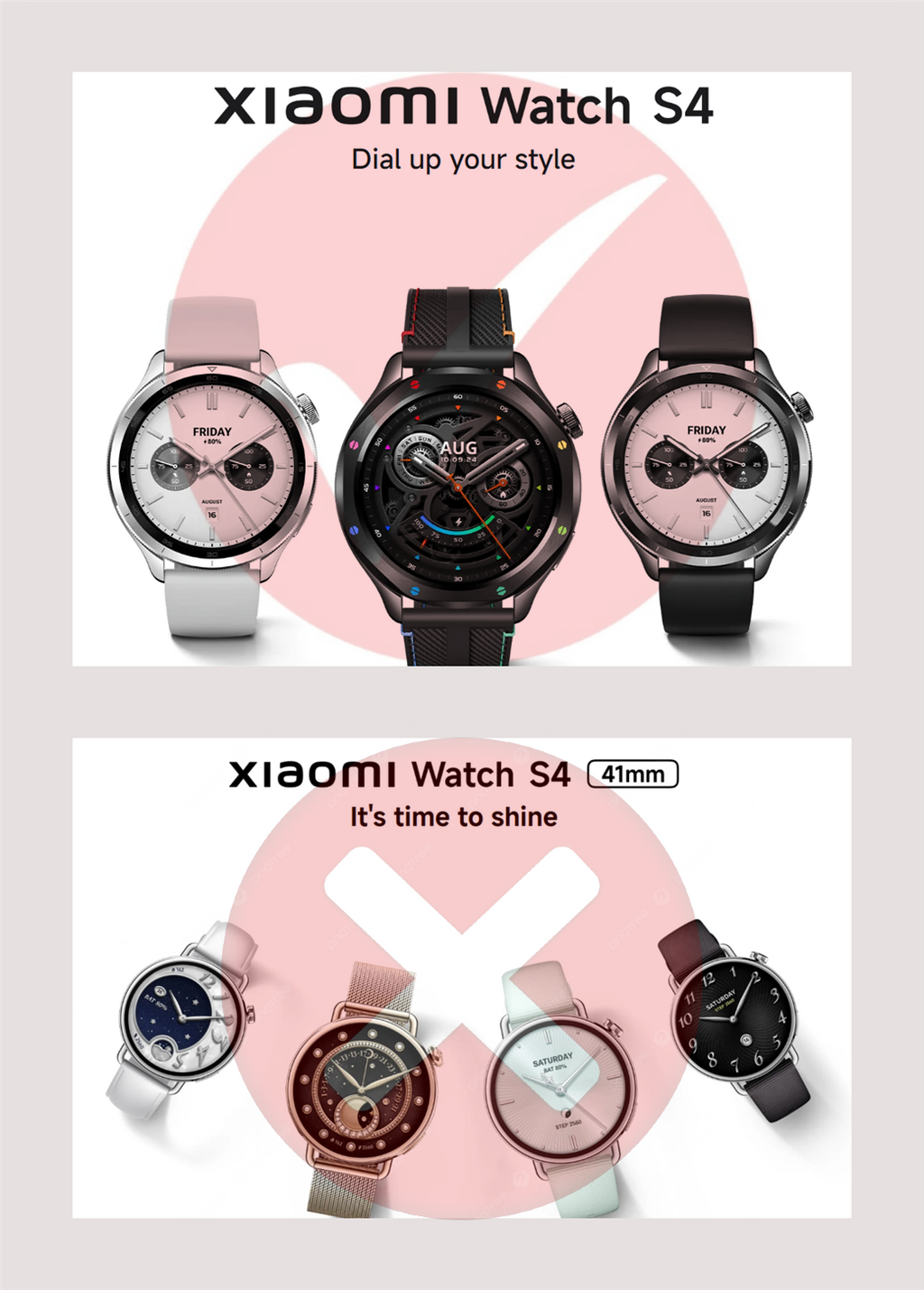 < 2pcs > Xiaomi Watch S4 / Mi Watch S4 41mm Screen Protector HD Tempered Glass
