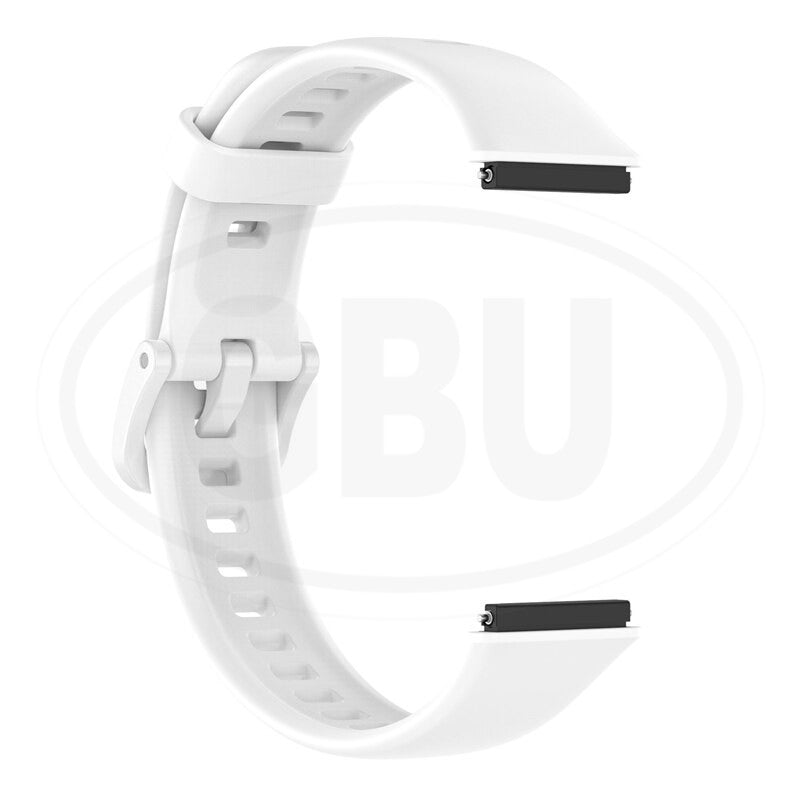 Huawei Band 7 / Huawei Band7 Smart Watch Soft Silicone Replacement Strap Band - Full Color Buckle