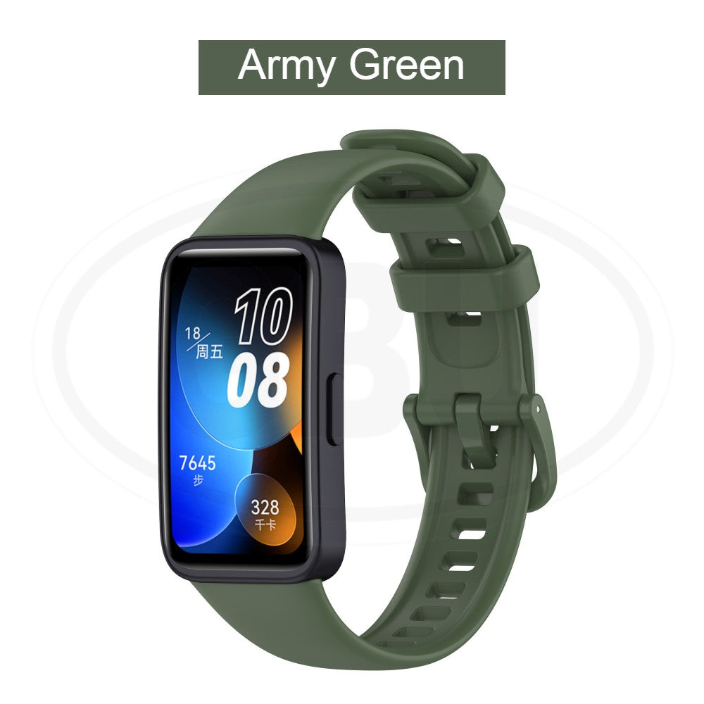 Huawei Band 10 / Huawei Band 9 / Huawei Band 8 Smartwatch Tali Silikon Lembut / Watch Strap - Full Color Buckle (High Quality)