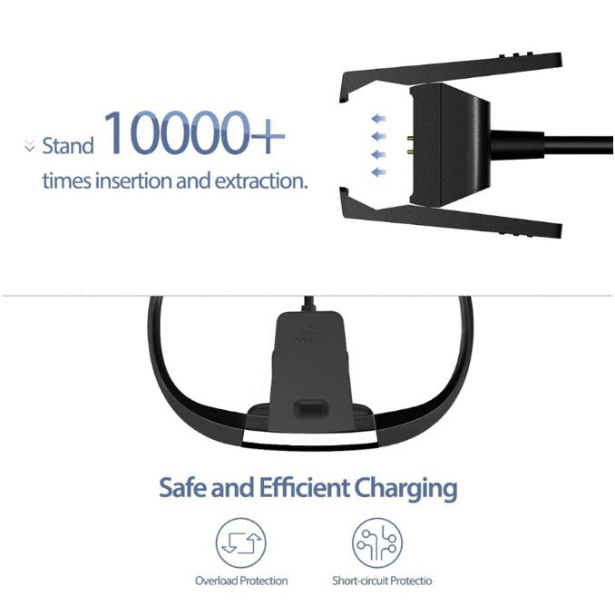 Fitbit Charge 3 Replacement USB Chargers Charging Dock Cables