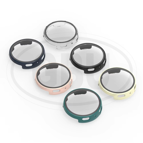 Amazfit Active Max Sarung Full Built-in Tempered Glass / Sarung Half Silikon - No Screen