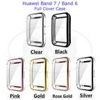 Compatible with Huawei Band 9 / Huawei Band 8 / Huawei Band 7 / Huawei Band 6 Sarung Full TPU Built-in Screen Protector Cover (NOT ORIGINAL)