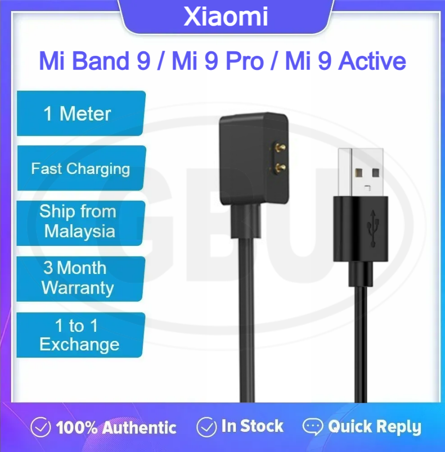 Xiaomi Smart Band 9 / Mi Band 9 Pro / Mi Band 9 Active / Xiaomi Band 9 USB Magnetic Charger Dock Cradle Charging Cable