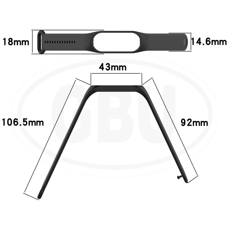 Xiaomi MI Band 7 / Band 6/ Band 5 Silicone Replacement Strap Band - Black Color Buckle