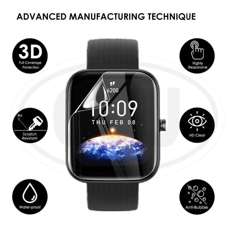 [2pcs] Amazfit Bip 3 / Bip 3 Pro 3D Full Cover Screen Protector - Full Screen