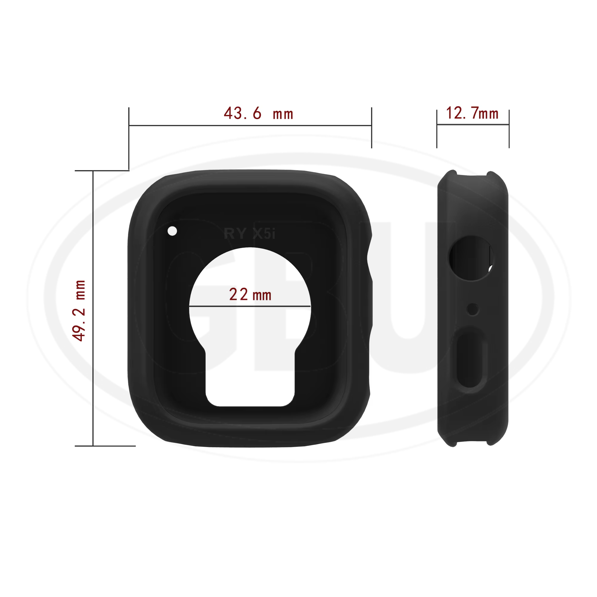 Honor Watch X5i Sarung Full Built-in Tempered Glass Cover / Sarung Half Silikon - No Screen