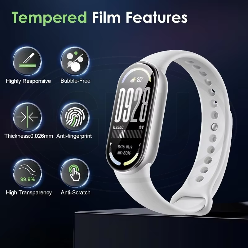 < 2pcs > Xiaomi Band 9 / Band 10 3D Full Cover Screen Protector - Full Screen