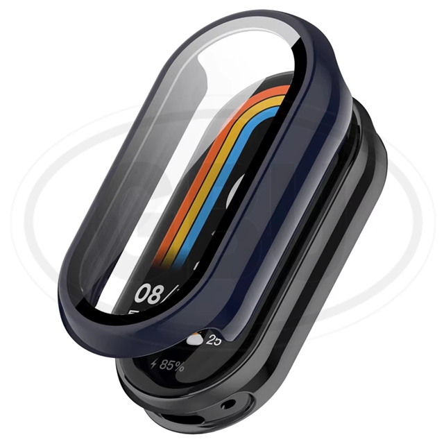 Xiaomi Smart Band 9 / Mi Band 9 Full Cover Case 2-in-1 with Tempered Glass Protector Screen