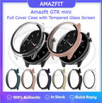Amazfit GTR Mini 2-in-1 Full Cover Case with Tempered Glass Protector Screen