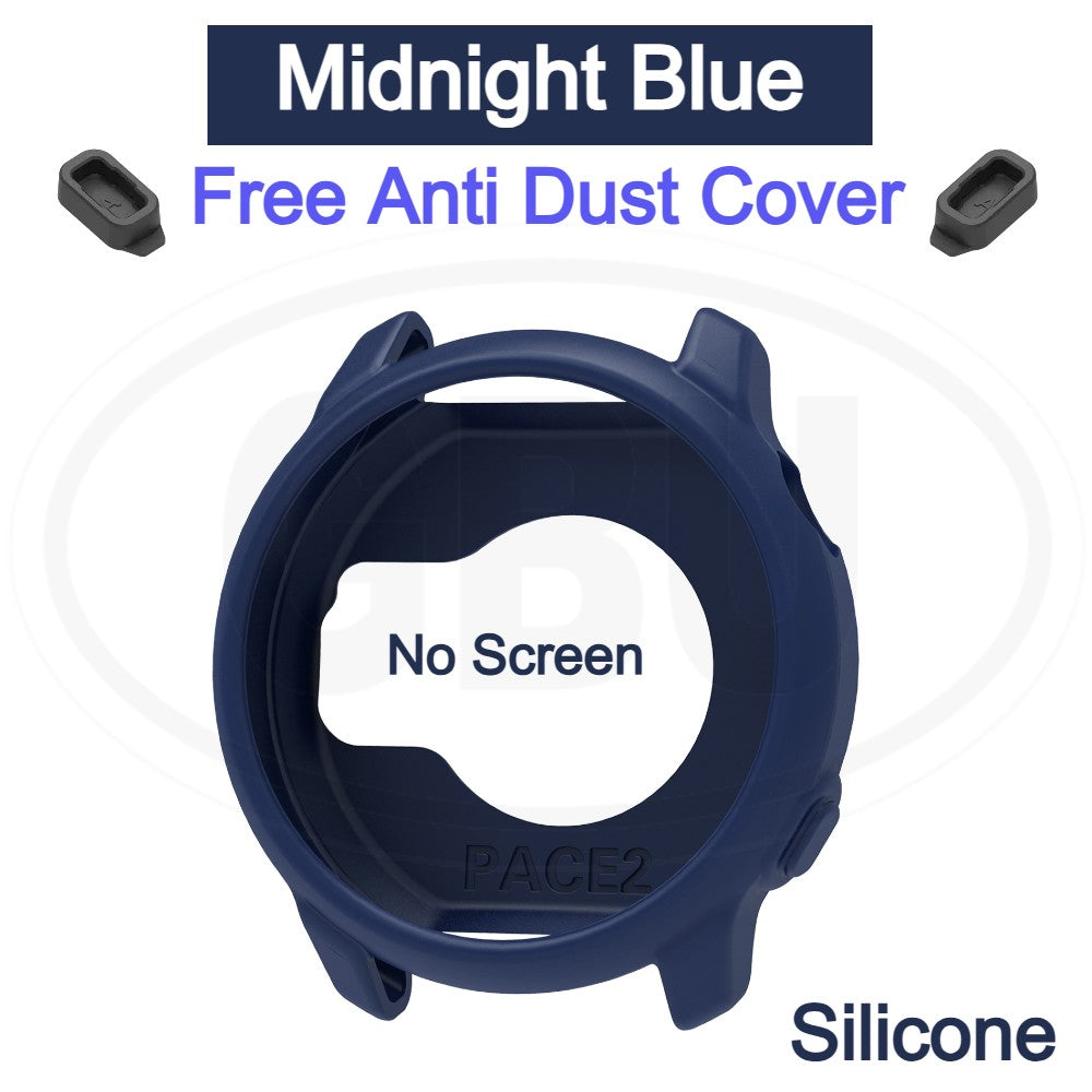 Coros Pace 2 Full Cover Case with Tempered Glass Protector  / Silicone Half Cover Protector Case - No Screen