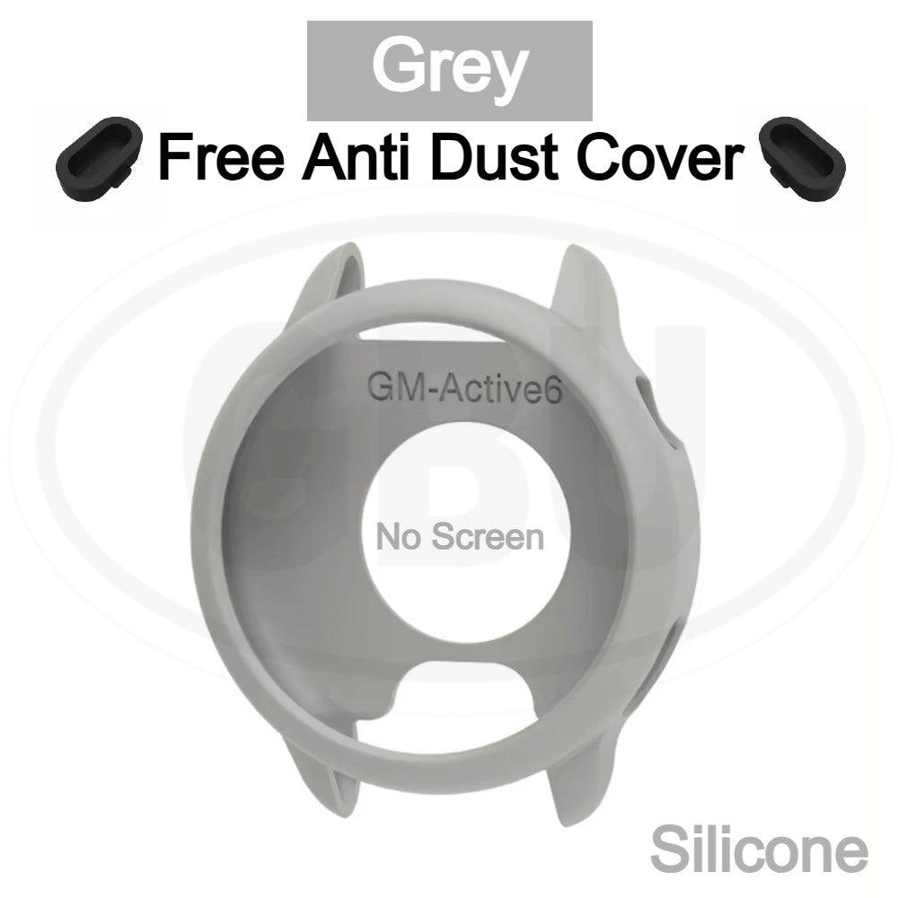 Garmin Vivoactive 6 Sarung Full Built-in Tempered Glass / Sarung Half Silikon - No Screen  PERCUMA Anti-Dust Cover