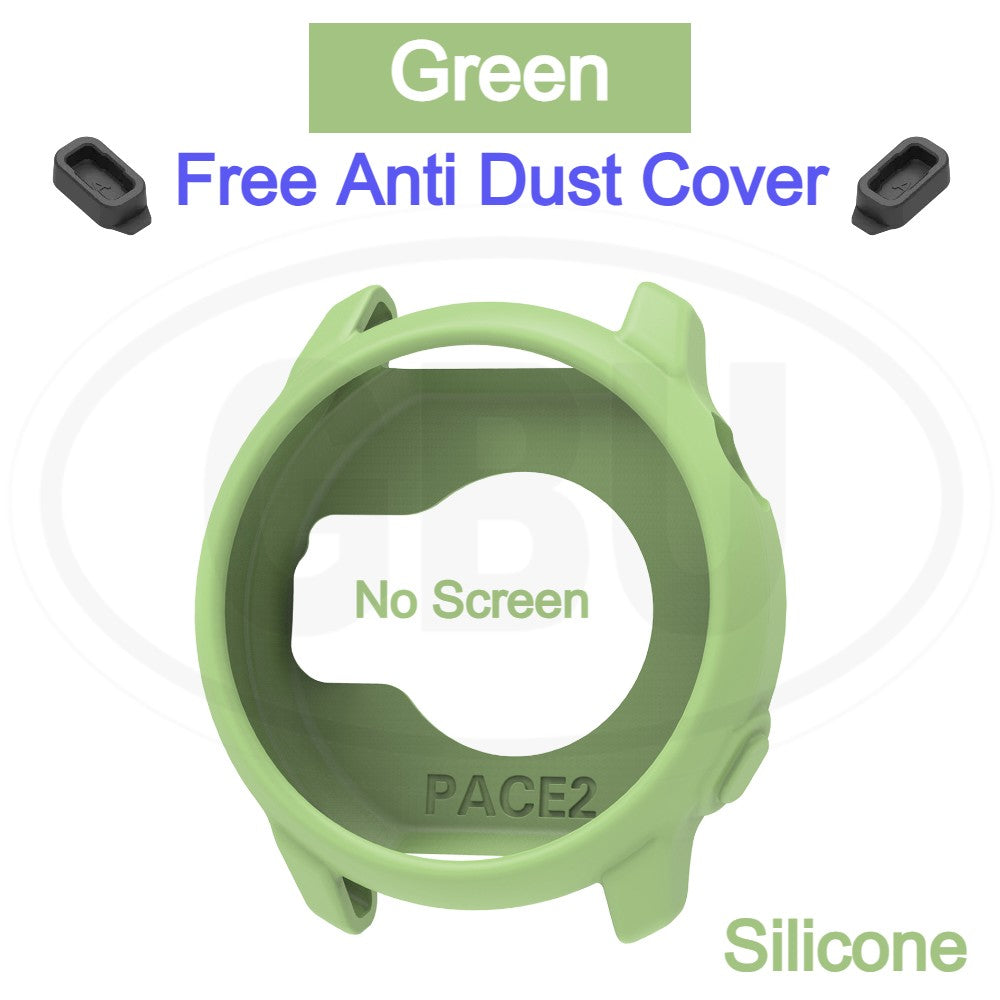 Coros Pace 2 Full Cover Case with Tempered Glass Protector  / Silicone Half Cover Protector Case - No Screen