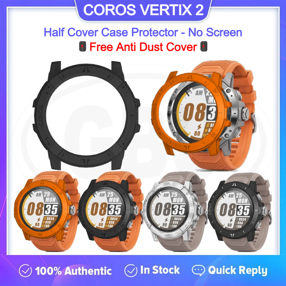 Coros Vertix 2 / Vertix2 TPU Half Cover Protector Case - No Screen