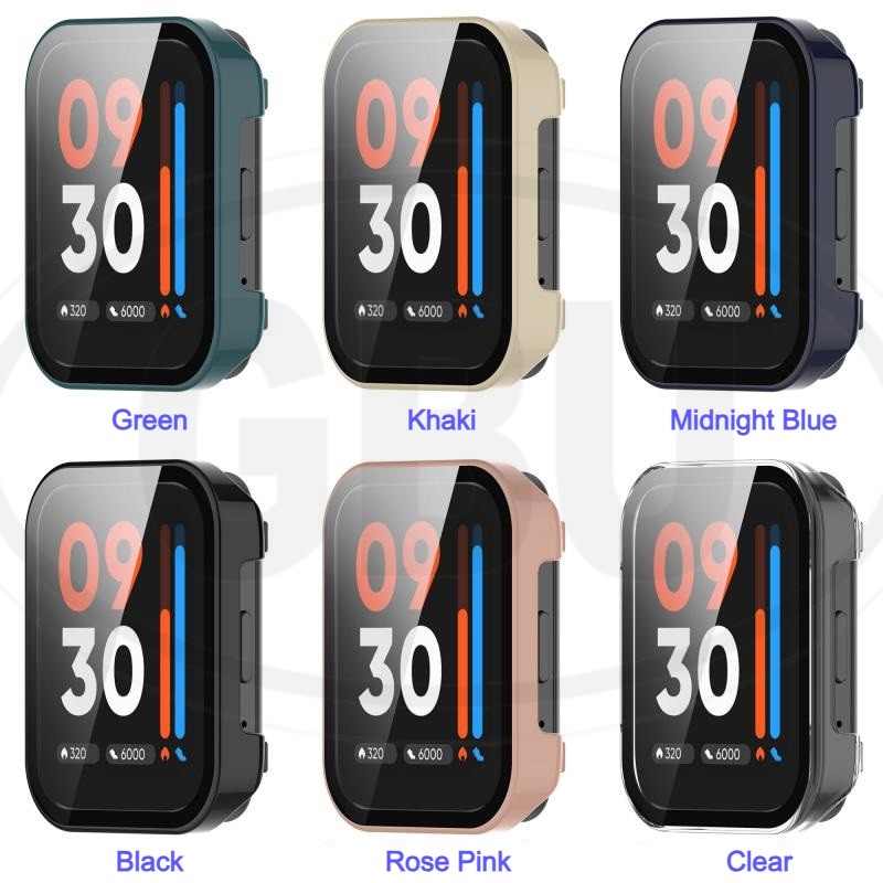Realme Watch 3 / Realme Watch 3 Pro 2-in-1 Full Cover Case with Tempered Glass Protector Screen