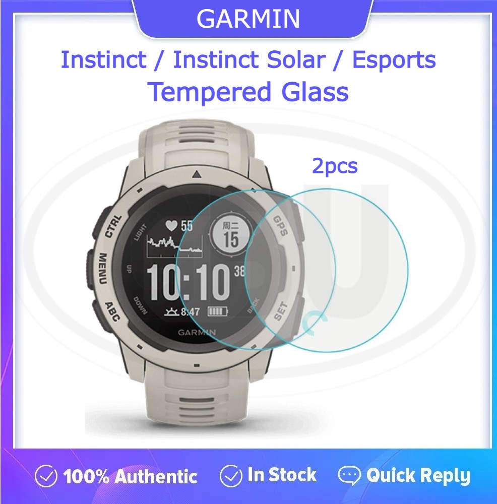[2pcs] Garmin Instinct / Instinct Tactical / Instinct Solar / Esports / Camo Screen Protector HD Tempered Glass