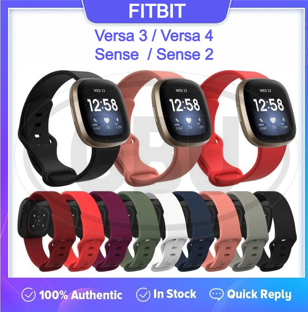 Fitbit Versa 4 / Sense 2 / Versa 3 / Sense Smart Watch Soft Silicone Replacement Band Strap - Small size