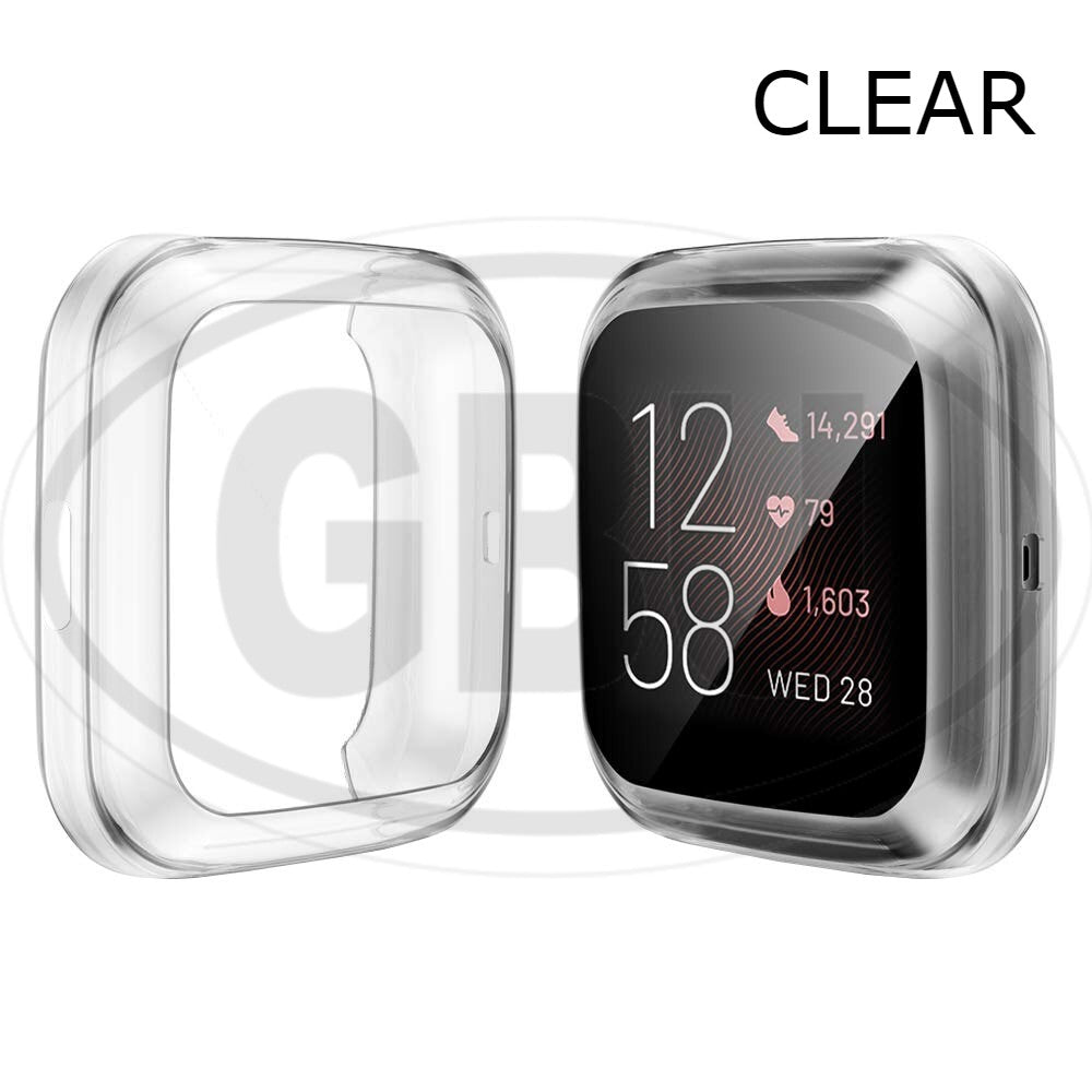 Compatible with Fitbit Versa / Versa 2 / Versa 3 / Versa 4 TPU Full Cover Protector Case (NOT ORIGINAL)