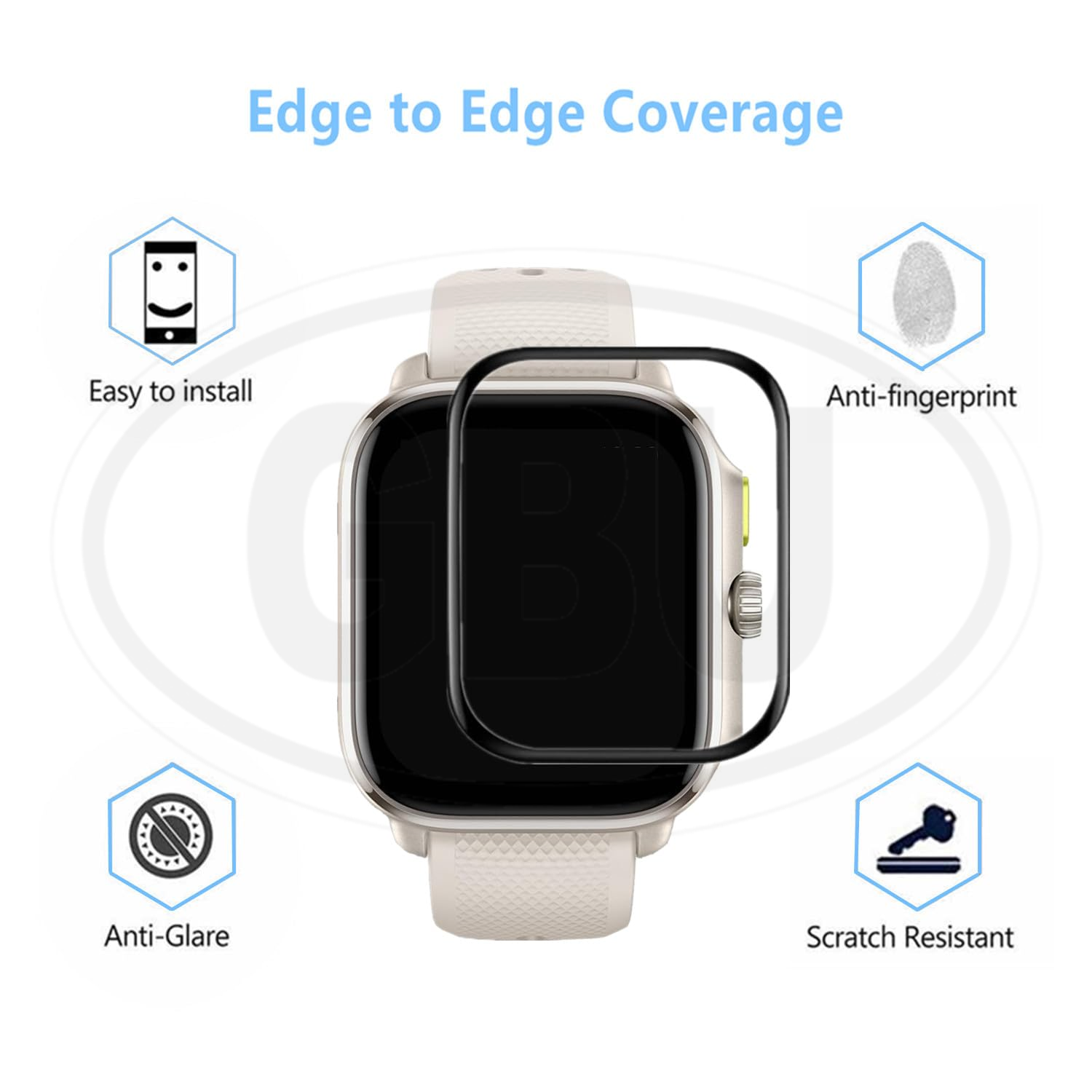< 2pcs > Amazfit Cheetah Square 3D Full Cover Screen Protector - Full Screen