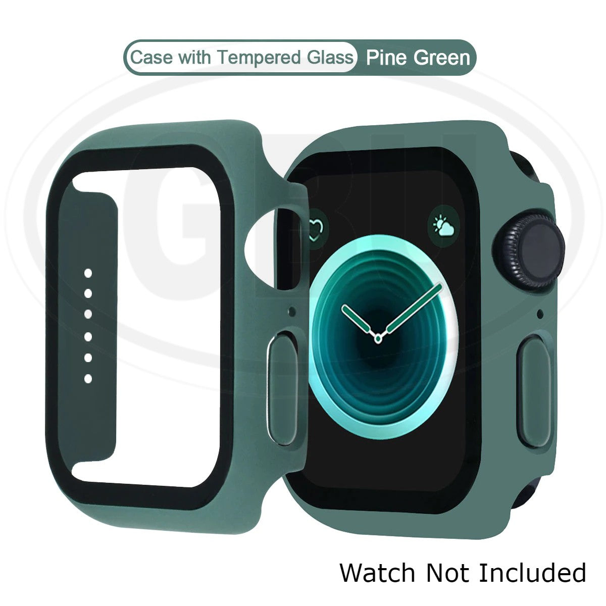 Apple Watch Series 9/8/7/SE/6/5/4/3/2/1 For 38mm/40mm/41mm/42mm/44mm/45mm/49mm Cover Case with Tempered Glass Screen