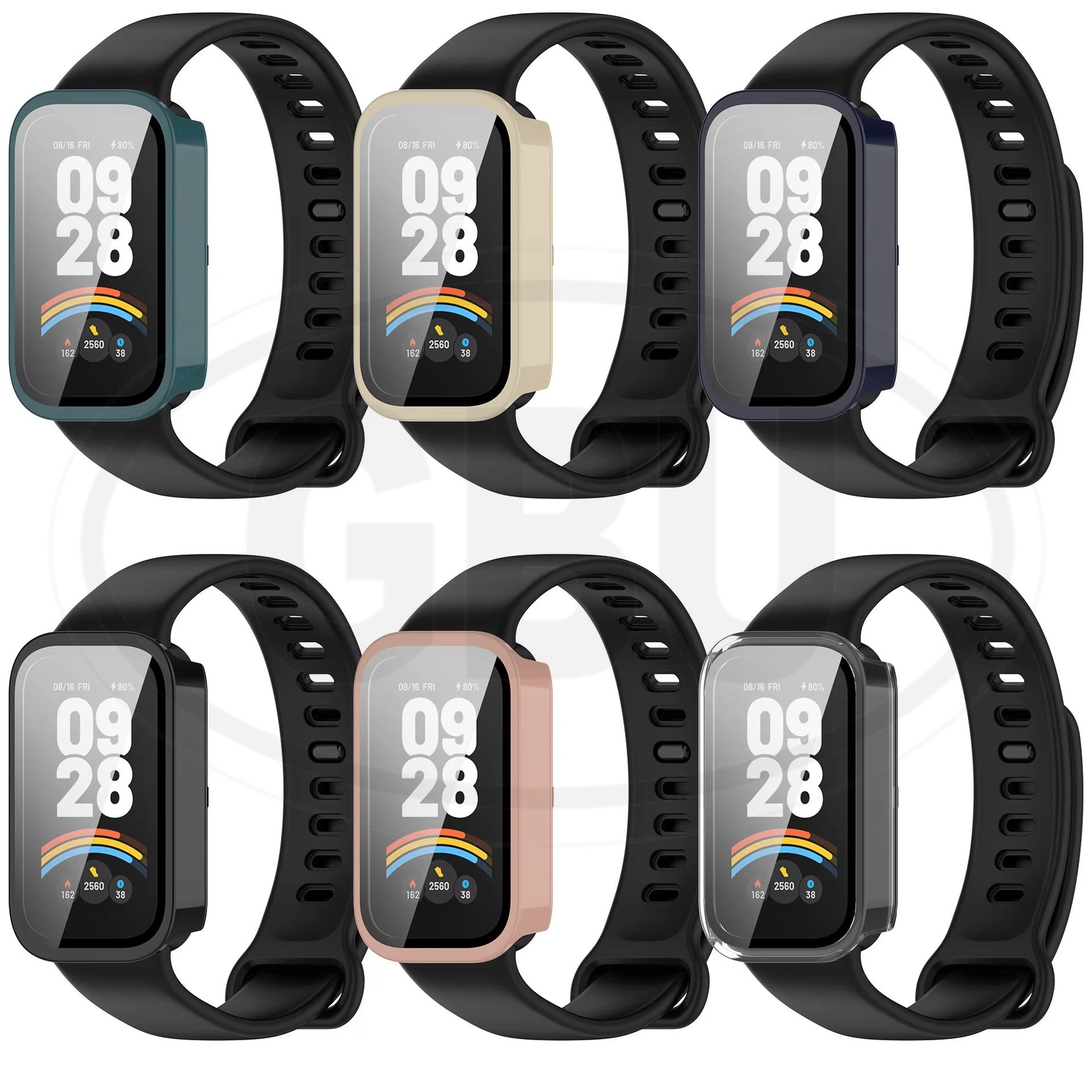 Compatible with Xiaomi Smart Band 9 Active / Mi Band 9 Active TPU Full Cover Protector Case (NOT ORIGINAL)