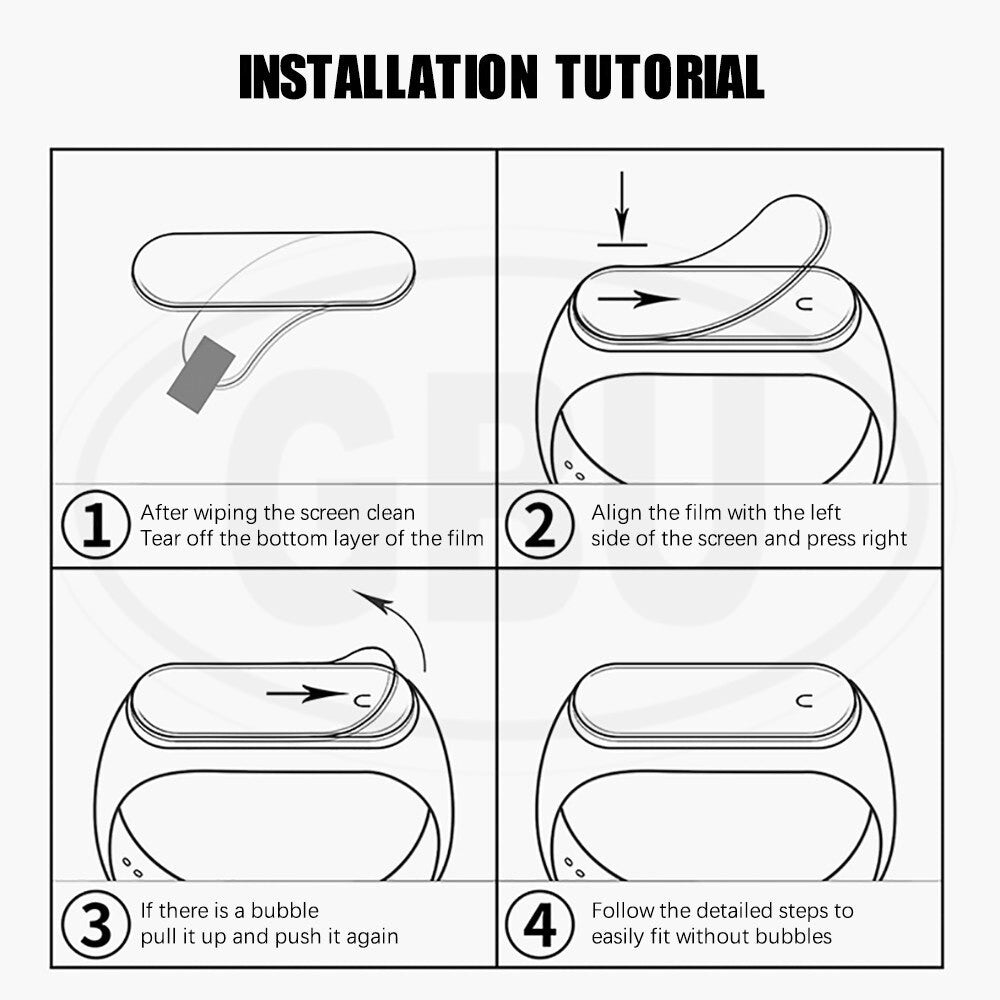 [2pcs] Xiaomi MI Band 8 / MI Band 7 / Band 6 / Band 5 / Band 4 3D Full Cover Screen Protector - Full Screen