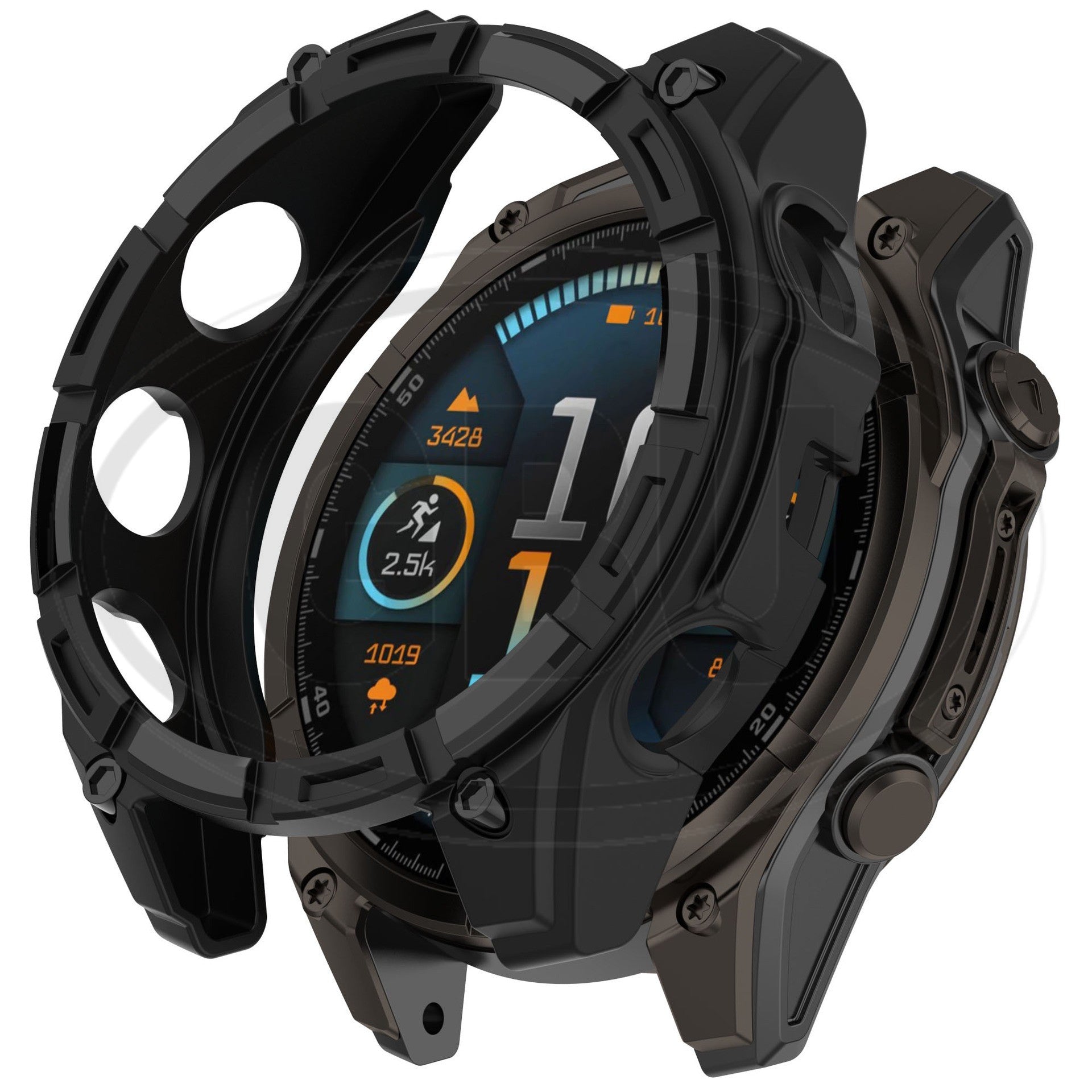 Garmin Fenix 7 Pro 47mm / Fenix 7 Pro 47mm Sarung Half Silikon - No Screen  PERCUMA Anti-Dust Cover