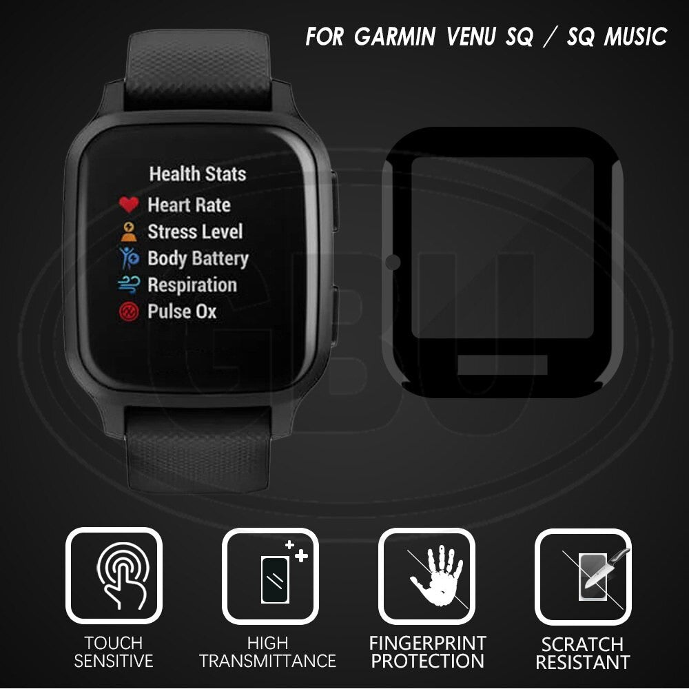 [2pcs] Garmin Venu SQ / Venu SQ Music 3D Full Cover Screen Protector - Full Screen