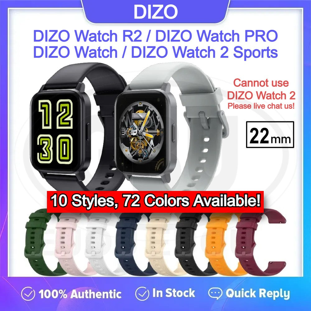 realme DIZO Watch R2 / Watch 2 Sports / Watch Pro / DIZO Watch Band Strap - 22mm Full Color Buckle