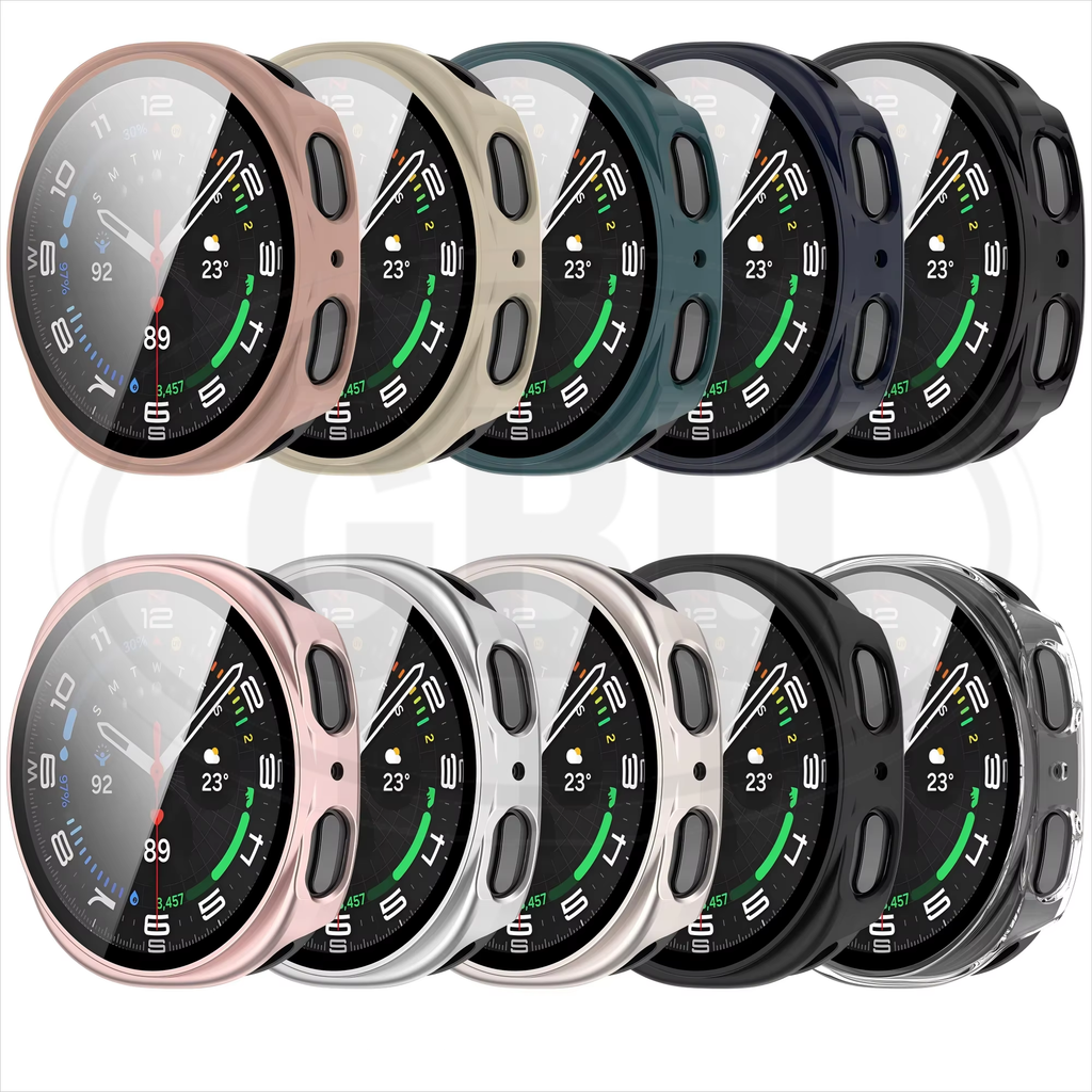 Samsung Galaxy Watch 9 44mm / Watch 9 40mm / Watch 8 44mm / Watch 8 40mm Sarung Full Built-in Tempered Glass Cover