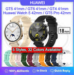 Huawei Watch GT6 41mm / GT5 41mm / GT 5 Pro 42mm / GT4 41mm / Watch 5 42mm / GT5 Pro Soft Silicone Watch Strap Band - 18mm ( High Quality )