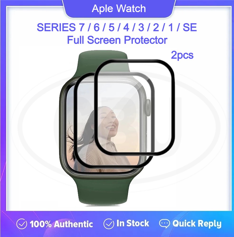 Aple Watch Series 7/SE/6/5/4/3/2/1 3D Full Cover Screen Protector - Full Screen